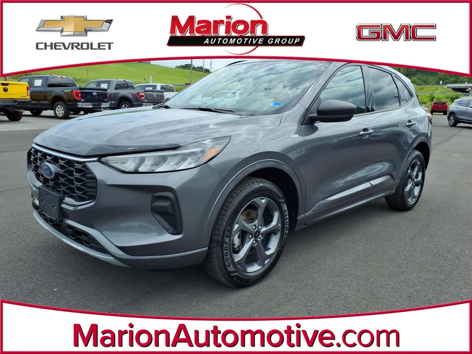 2024 Ford Escape ST-Line in Gray — front three-quarter view