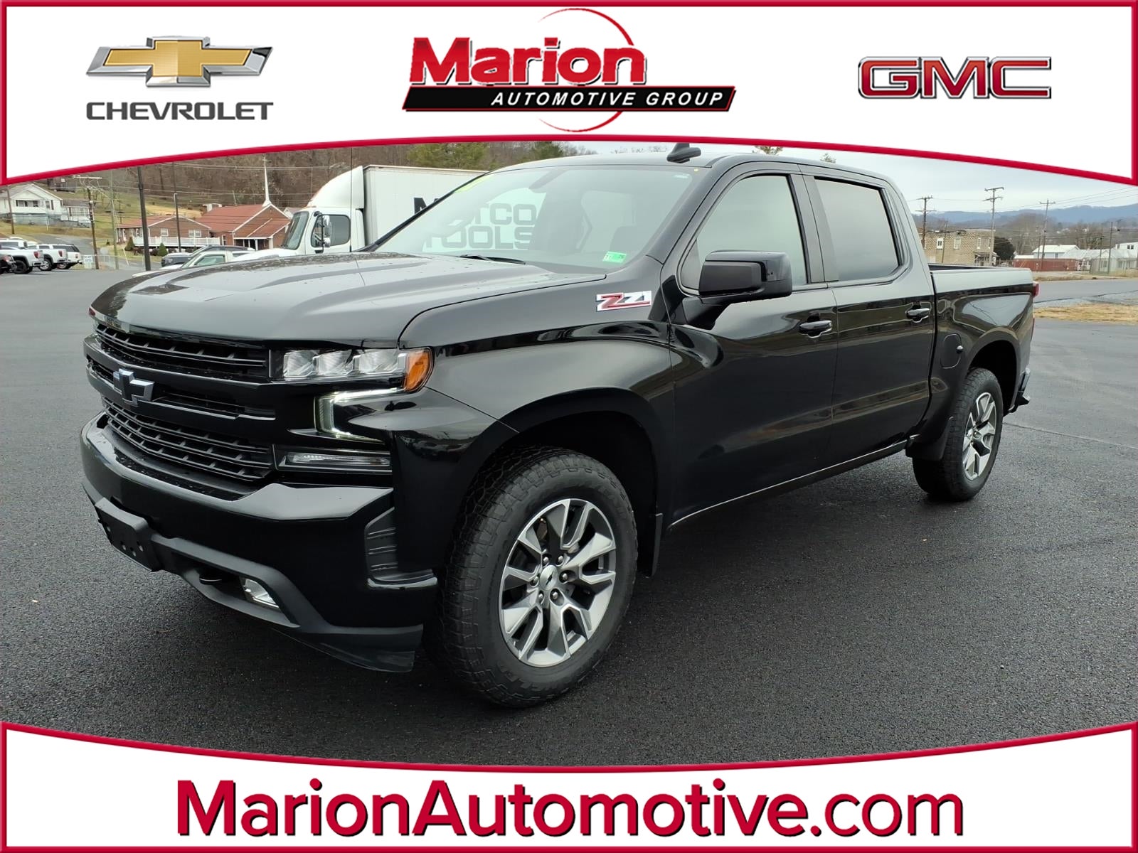 2022 Chevrolet Silverado 1500 LTD RST in Black — front three-quarter view