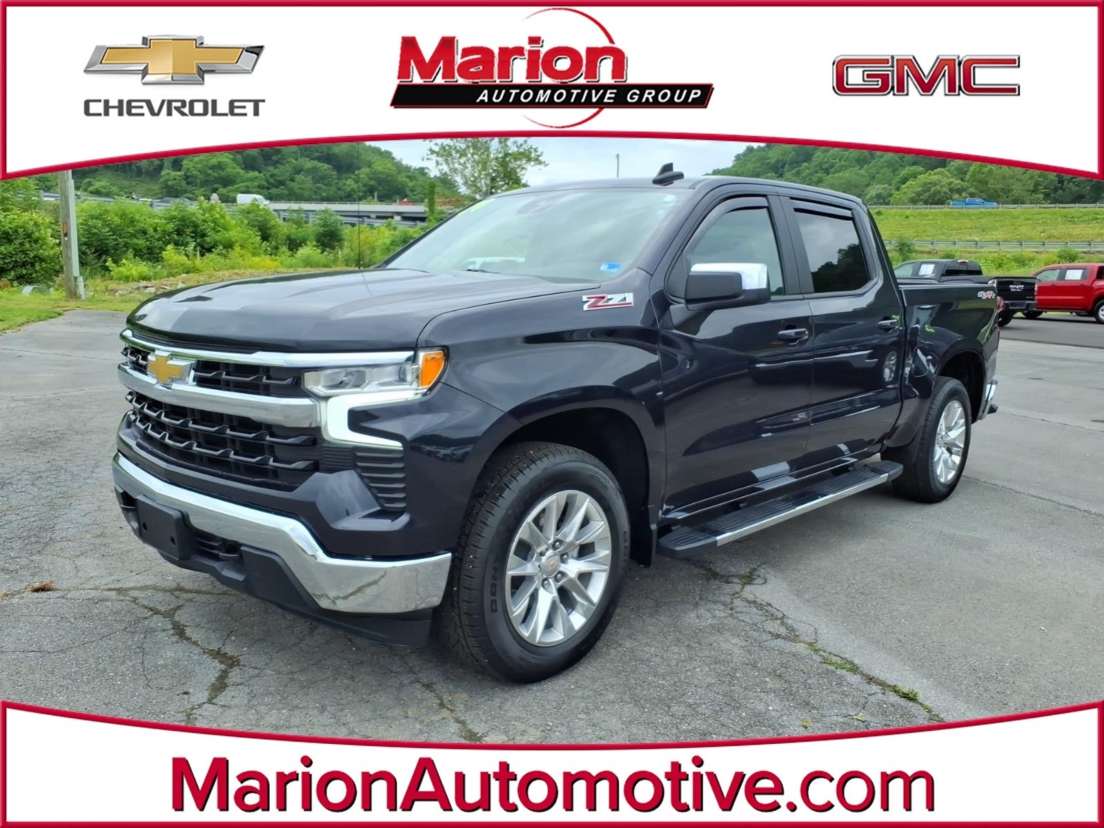 2024 Chevrolet Silverado 1500 LT in Dark Ash Metallic — front three-quarter view
