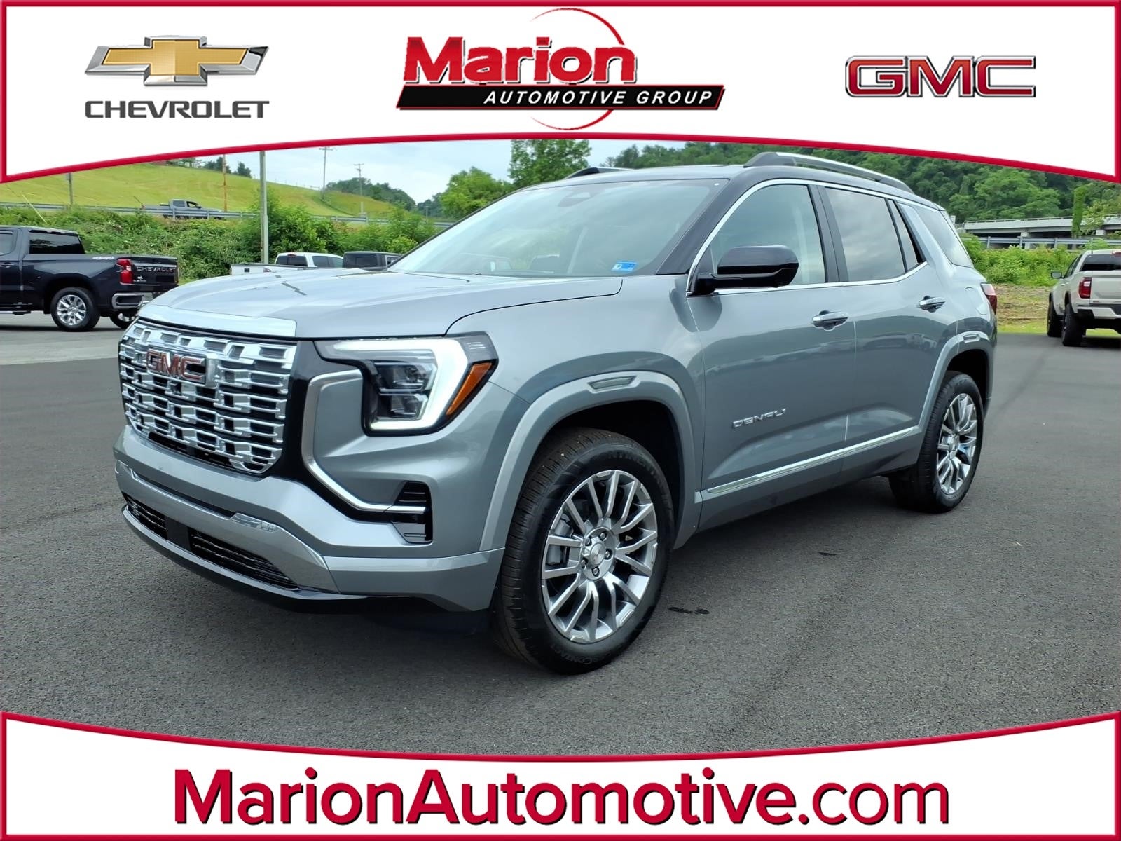 2026 GMC Terrain Denali in Sterling Metallic — front three-quarter view