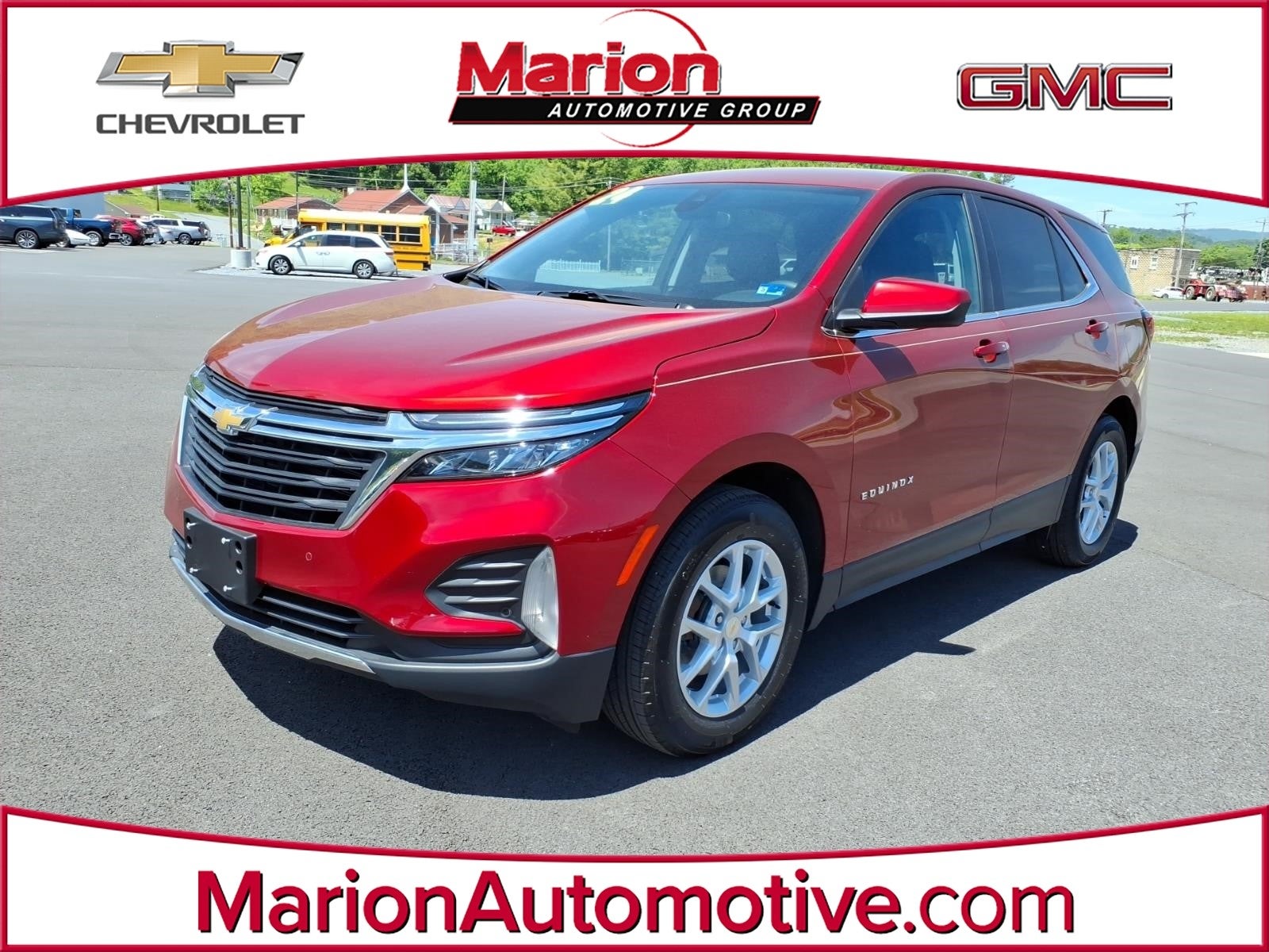 2024 Chevrolet Equinox LT in Radiant Red Tintcoat — front three-quarter view