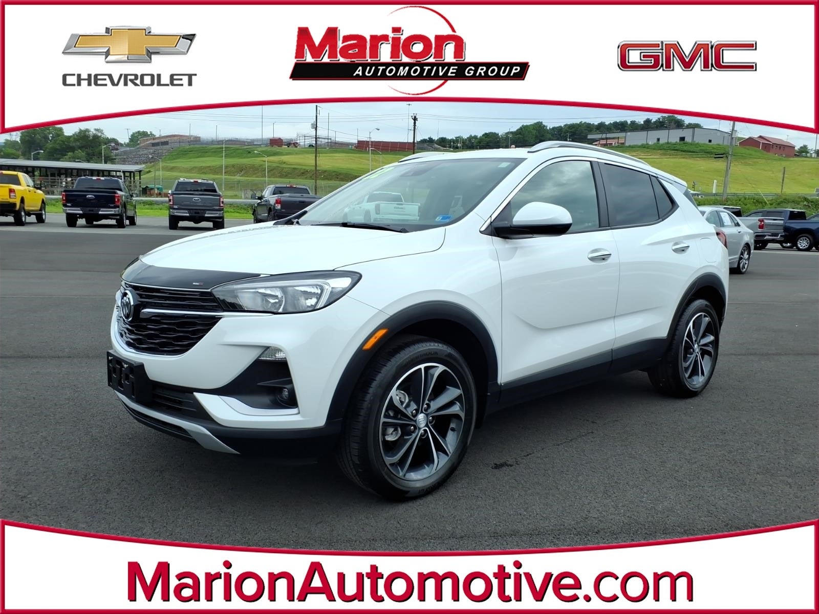 2022 Buick Encore GX Select in Summit White — front three-quarter view